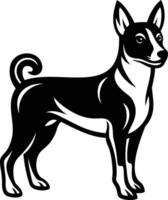 Basenji Dog Silhouette The Unique and Independent Companion in Shadows vector