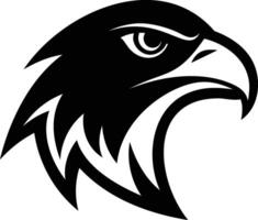 Hawk Head Silhouette The Sharp Vision and Power in Shadows vector
