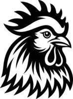 Chicken Head Silhouette The Simple and Bold Symbol of Farm Life vector