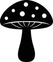 Mushroom Silhouette Nature Intricate Elegance in Shadows vector