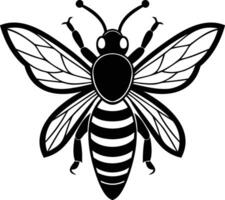 Bee Silhouette The Tiny Worker of Nature in Bold Shadows vector