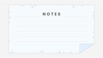 note paper with blank space for writing vector