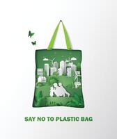 say no to plastic day vector