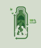 concept with a bottle sharp vector