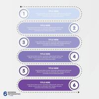 Infographic process design with icons and 6 options or steps. vector