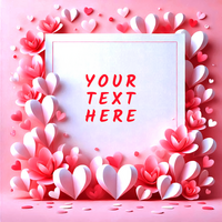 Valentines Day Scene with Plenty of Copy Space psd