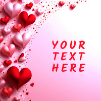Heartfelt Valentines Day Background with Open Copy Area psd