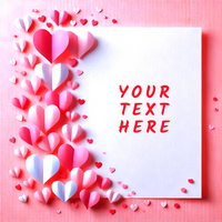 Charming Valentines Day Layout with Room for Text psd