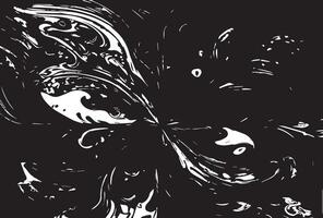 Abstract black and white swirls on a black background vector