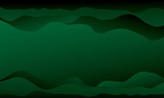Dark green wave abstract background vector