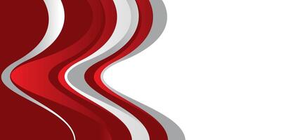 Abstract wave red white background. Indonesia Independence day vector