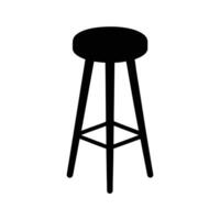 Minimalist Black Counter Stool Art Design vector