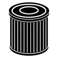 Stylized Black Art of an Air Filter vector