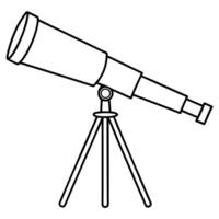 Line Art Design of a Telescope vector