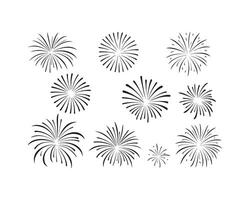Sparks Firework Silhouette Collection vector