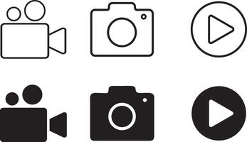 Camera icon set. camera symbol vector