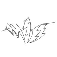 a drawing of a lightning bolt thunder vector