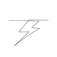 a drawing of a lightning bolt with a line vector