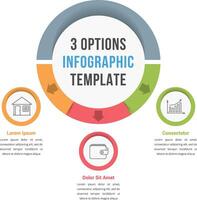 3 Options infographic template with line icons for prsentations, reports, brochures etc, can be used as steps, workflow, process vector