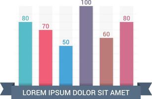 Bar graph template, business infographics vector