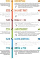 Colorful vertical timeline infographics template, workflow, process diagram vector