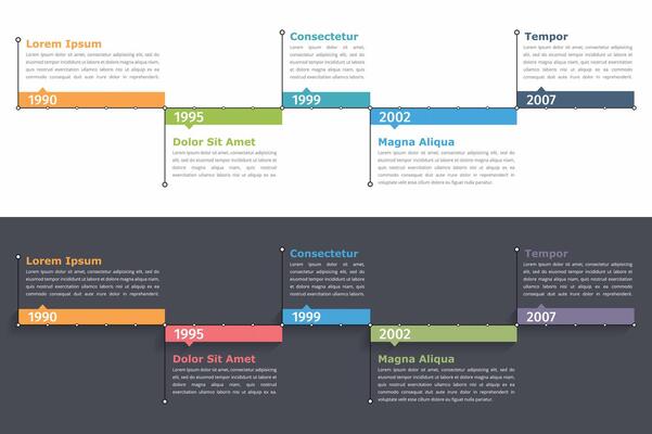 Timeline infographics template, flowchart, workflow or process infographics