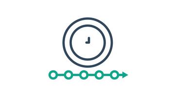 Timeline animated icon. suitable for user interface, provide visual feedback, etc. animated icon related to action plan video