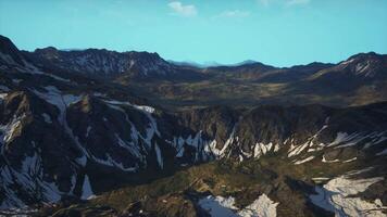 A view of a mountain range from an airplane video