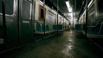 Empty Subway Car in Underground Metro video
