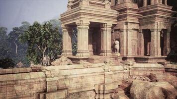 Ancient Temple Ruins With Statue at Top video
