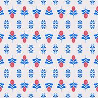 Seamless pattern with decorative flowers and leaves. vector