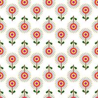 Seamless pattern with sunflowers on a white background. vector