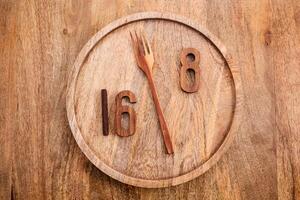Intermittent fasting benefits. Intermittent fasting concept 16.8. photo