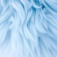 A captivating close-up of soft, fluffy blue fur, showcasing its delicate texture and flowing strands photo
