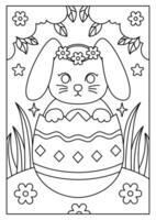 printable easter coloring page activity for kid vector