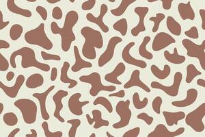 Seamless pattern of organic liquid stains of the color of the year 2025 Mocha Mousse. Abstract stains. Flat design, . vector