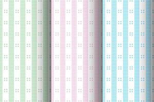 Set of seamless pattern designs in pastel colors vector