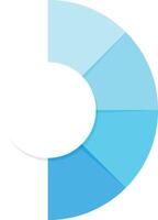 Blue circle chart infographic design templates for presentations, advertising, layouts, annual reports. vector