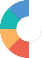 Circular infographic element template in colorful flat style. Infographic templates for presentations, advertising, layouts, annual reports. vector