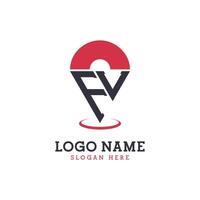 FL Location Icon Design. Modern FL Pinpoint Logo for Navigation, Map Apps, and Location Based Businesses vector