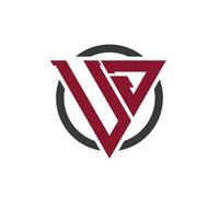 Letter UJ Monogram Logo in Bold Triangle Design with Circular Background. Professional UJ Letter Logo Perfect for Modern Business Branding and Stylish Emblem Concept vector
