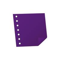 Empty note paper illustration. Blank sheet label design. vector