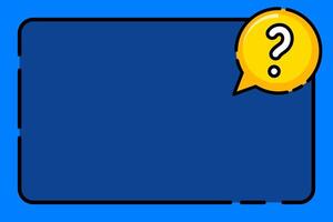 Question mark with copy space background. Quiz banner template. vector