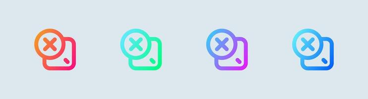 Quit line icon in gradient colors. Arrow signs illustration. vector