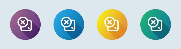 Quit line icon in flat design style. Arrow signs illustration. vector