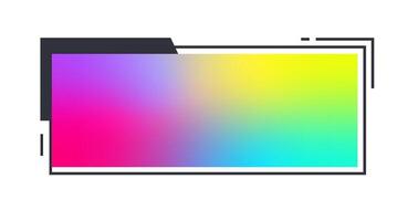 Futuristic element illustration. Colorful lower third overlay. vector