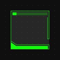 Futuristic element illustration. Colorful frame overlay. vector