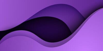 Dark purple wave abstract 3D background with shadow realistic pattern. Dark purple gradient color on background. vector