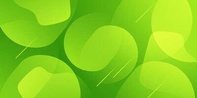 Dynamic 3D background with colorful green shapes pattern. Modern illustration for background. vector