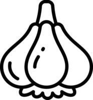 Garlic Icon. Thin Line Garlic Icon vector